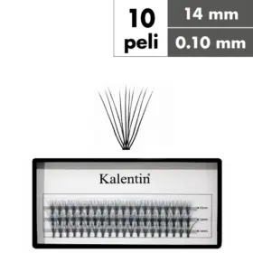 Kalentin Extensiones De Pestañas En Mechones 10 pelos 0,10 14mm